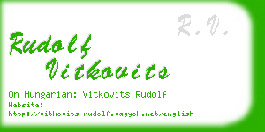 rudolf vitkovits business card